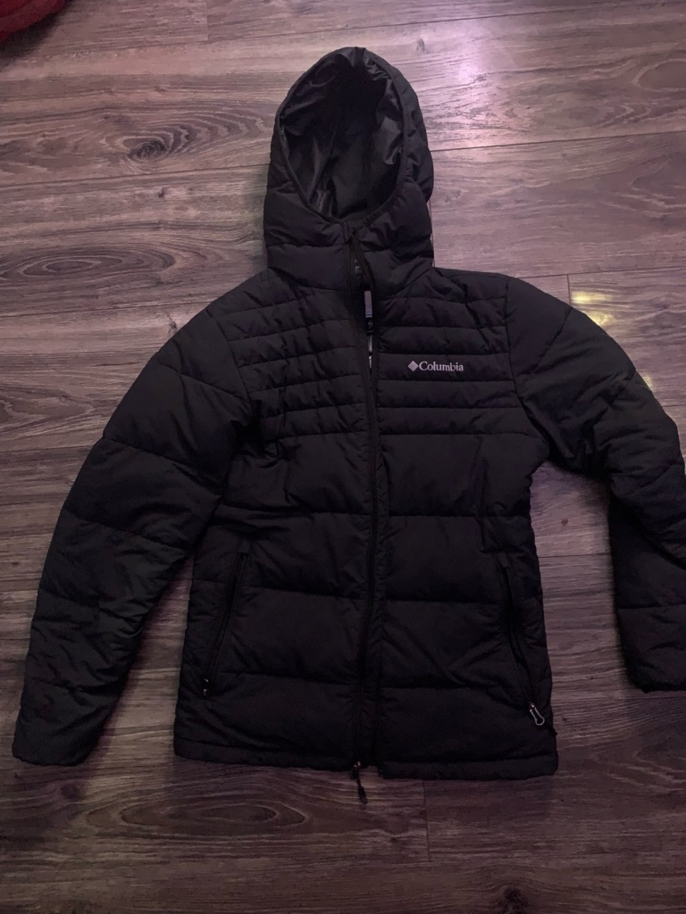 Columbia Black Quilted Hooded Puffer Jacket